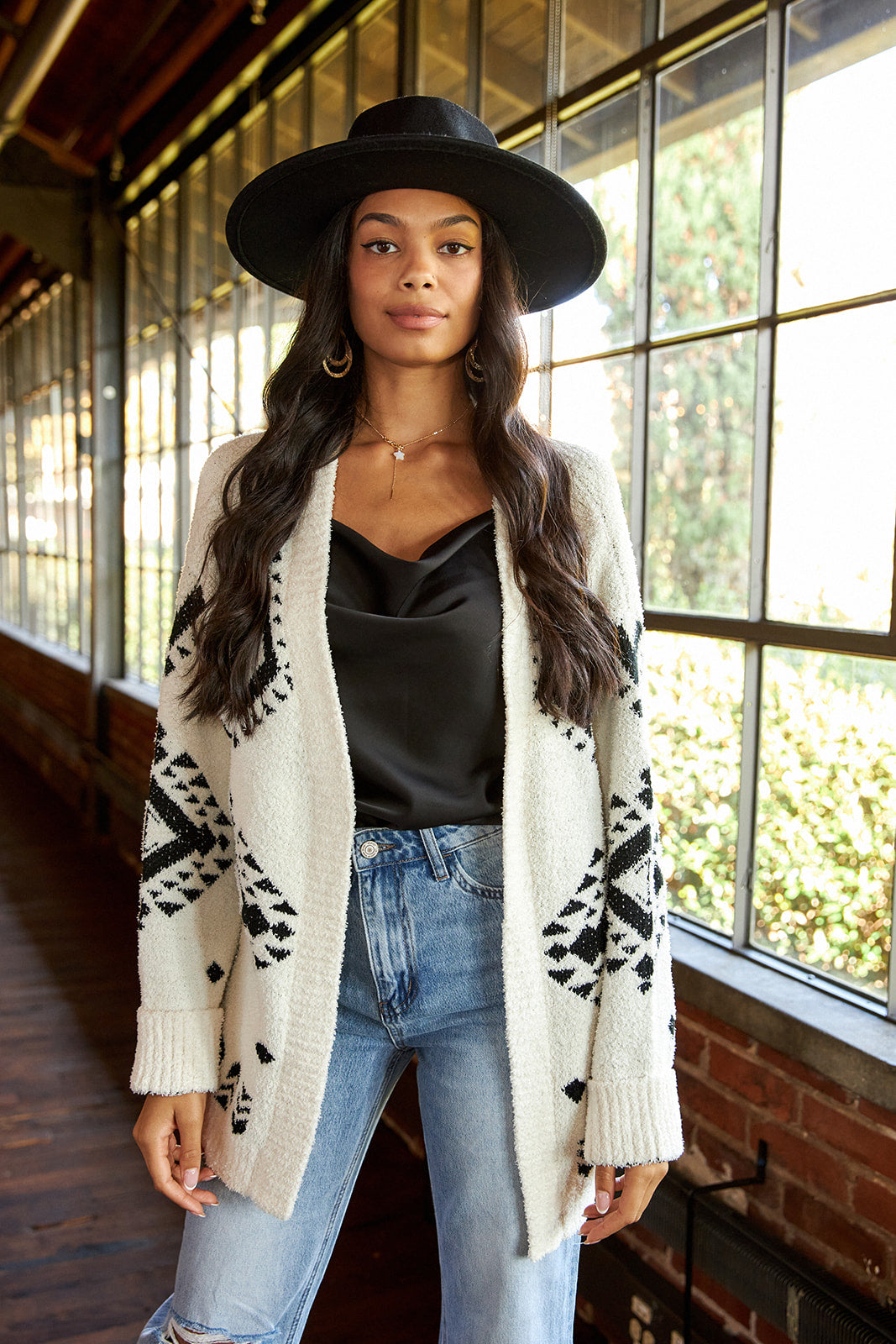 SALE - Amaria Aztec Printed Cardigan - fab'rik