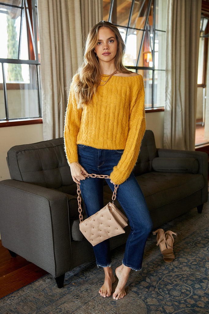 SALE - Cordova Off Shoulder Sweater - fab'rik