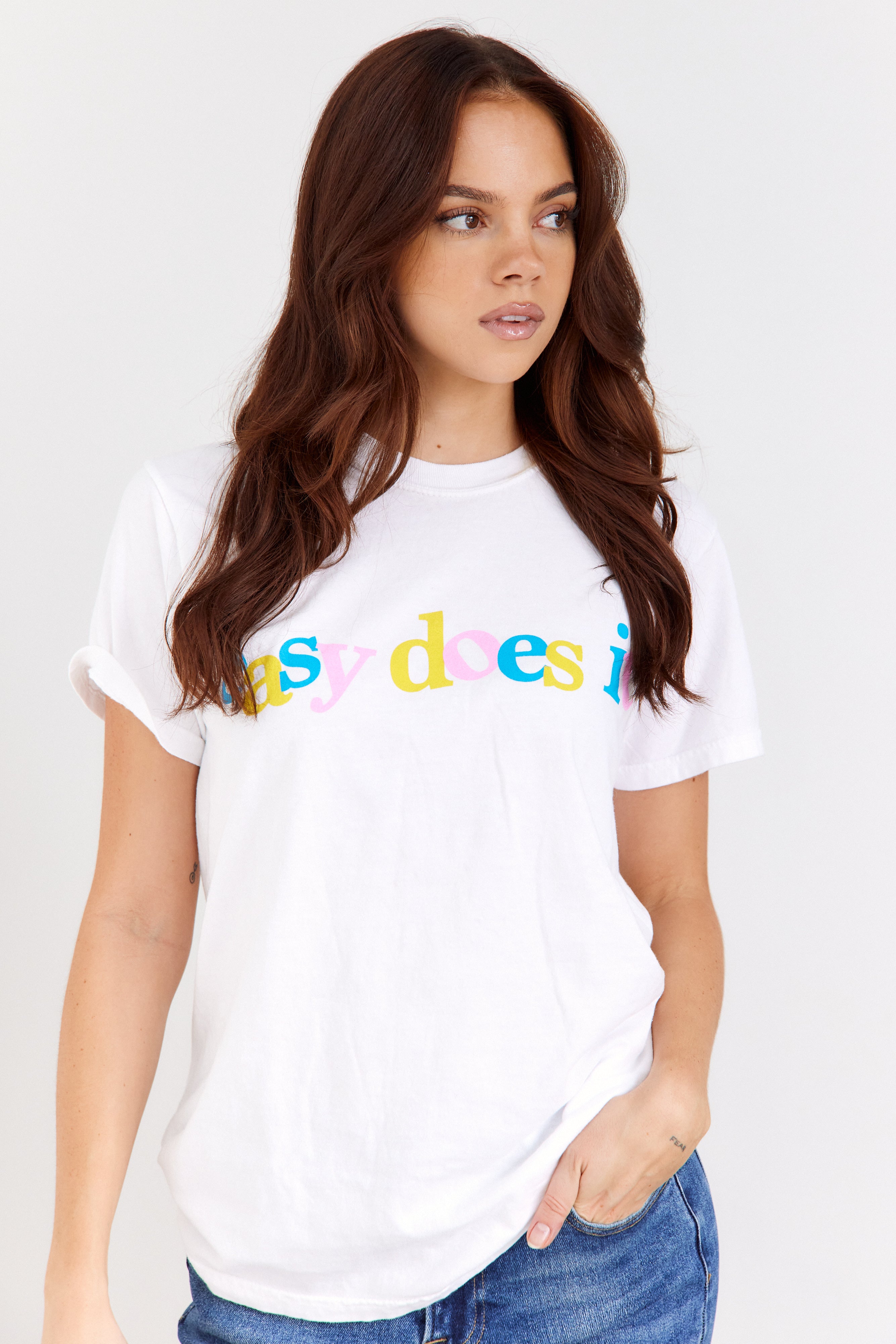 Easy Does It Oversized Grpahic Tee - fab'rik