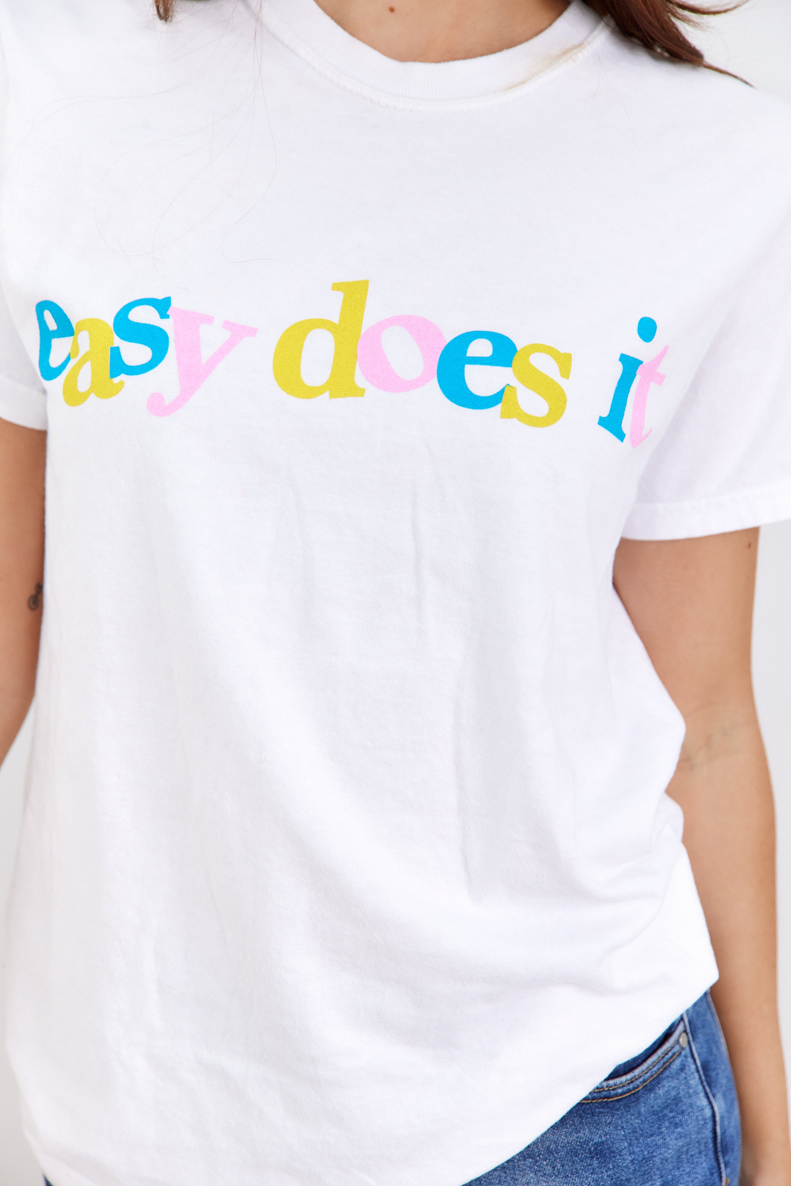Easy Does It Oversized Grpahic Tee - fab'rik