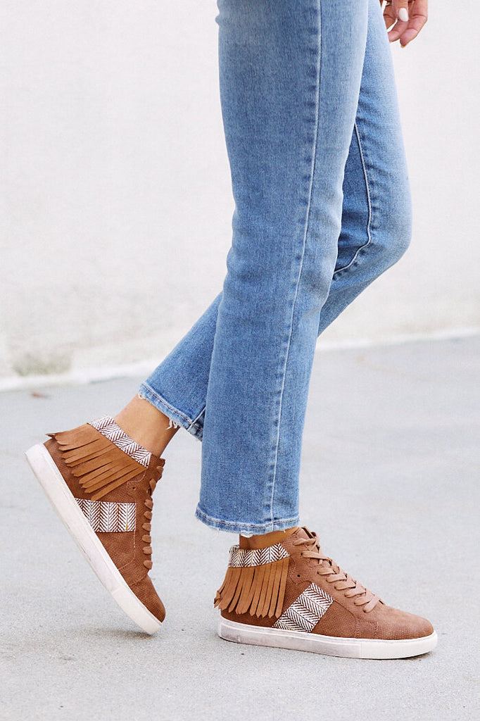 SALE - Coconuts by Matisse Slinky Fringed Sneaker - fab'rik