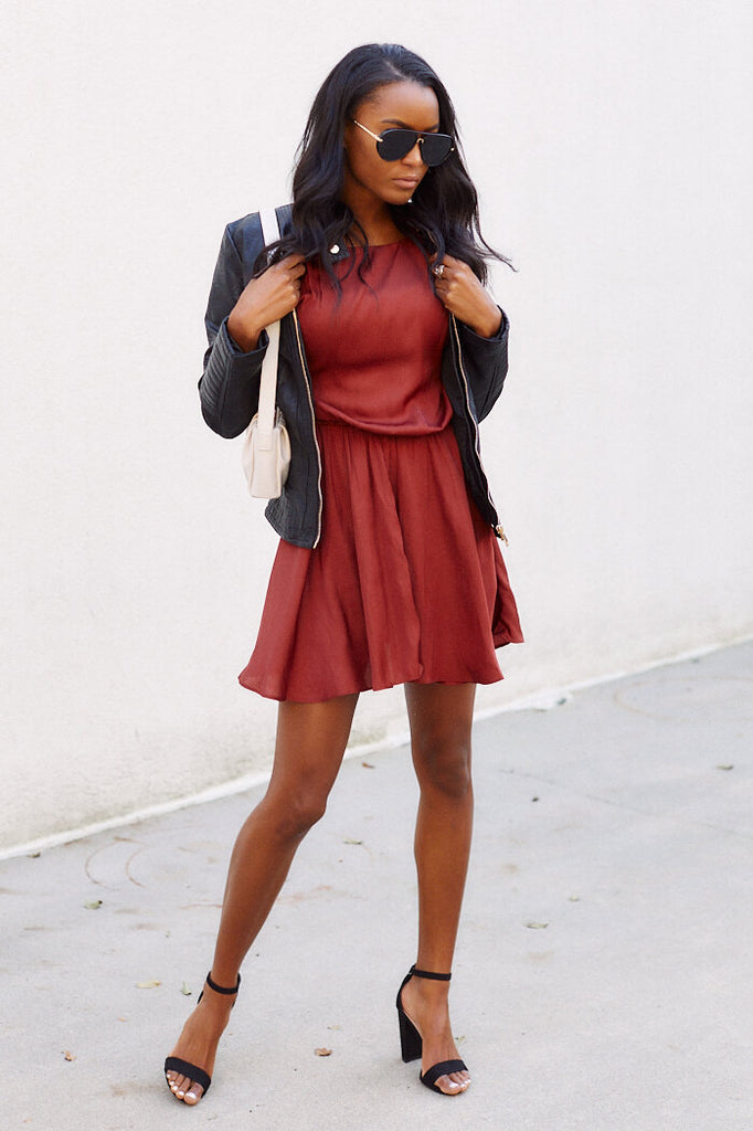 SALE - Tali Flutter Sleeve Dress - fab'rik