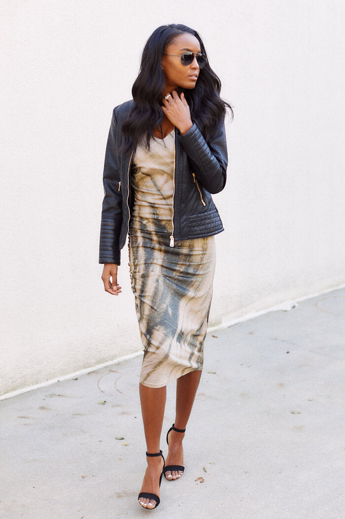 SALE - Steevie Tie Dye Midi Dress - fab'rik