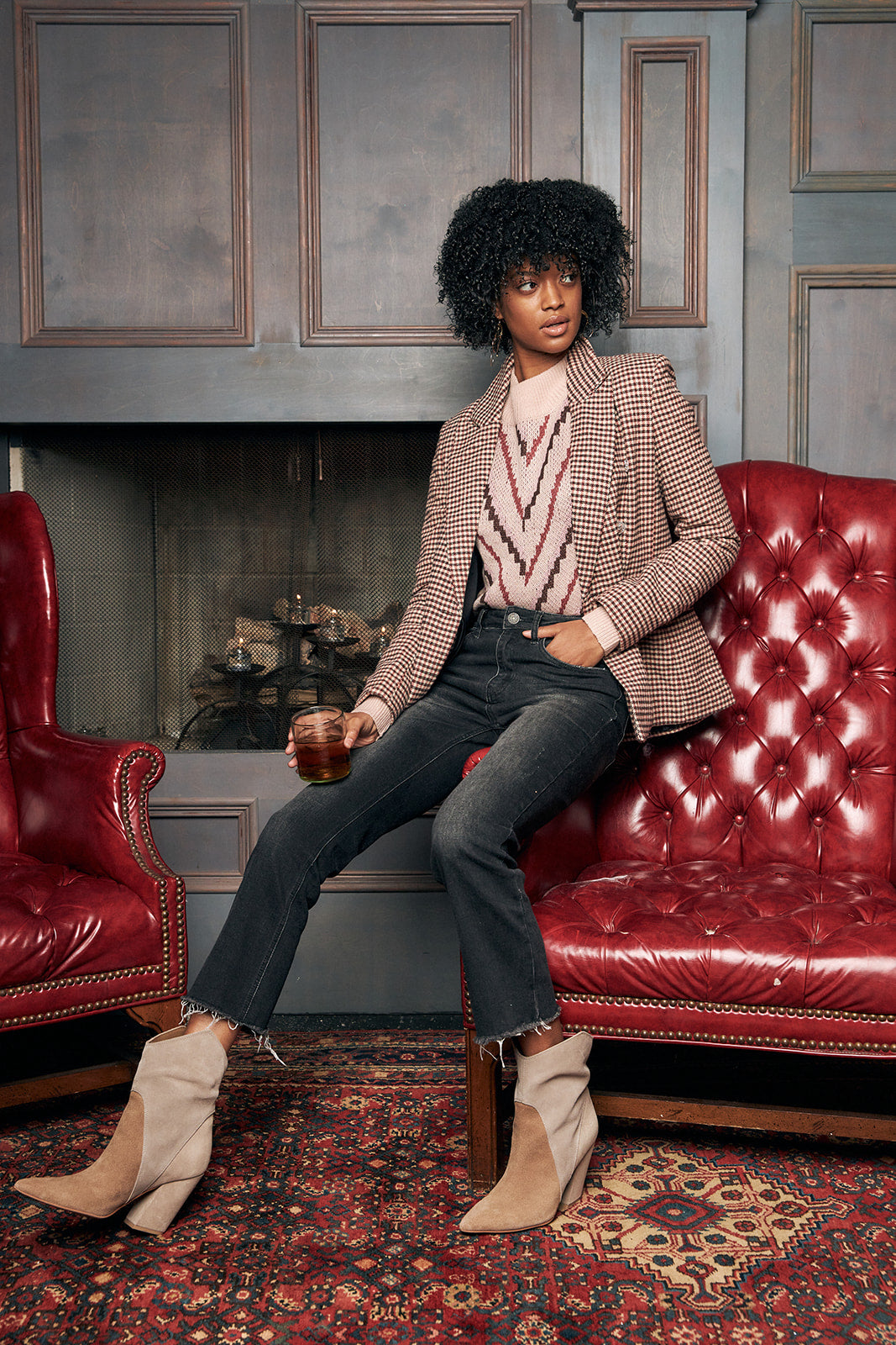 Lisa Plaid Blazer - fab'rik