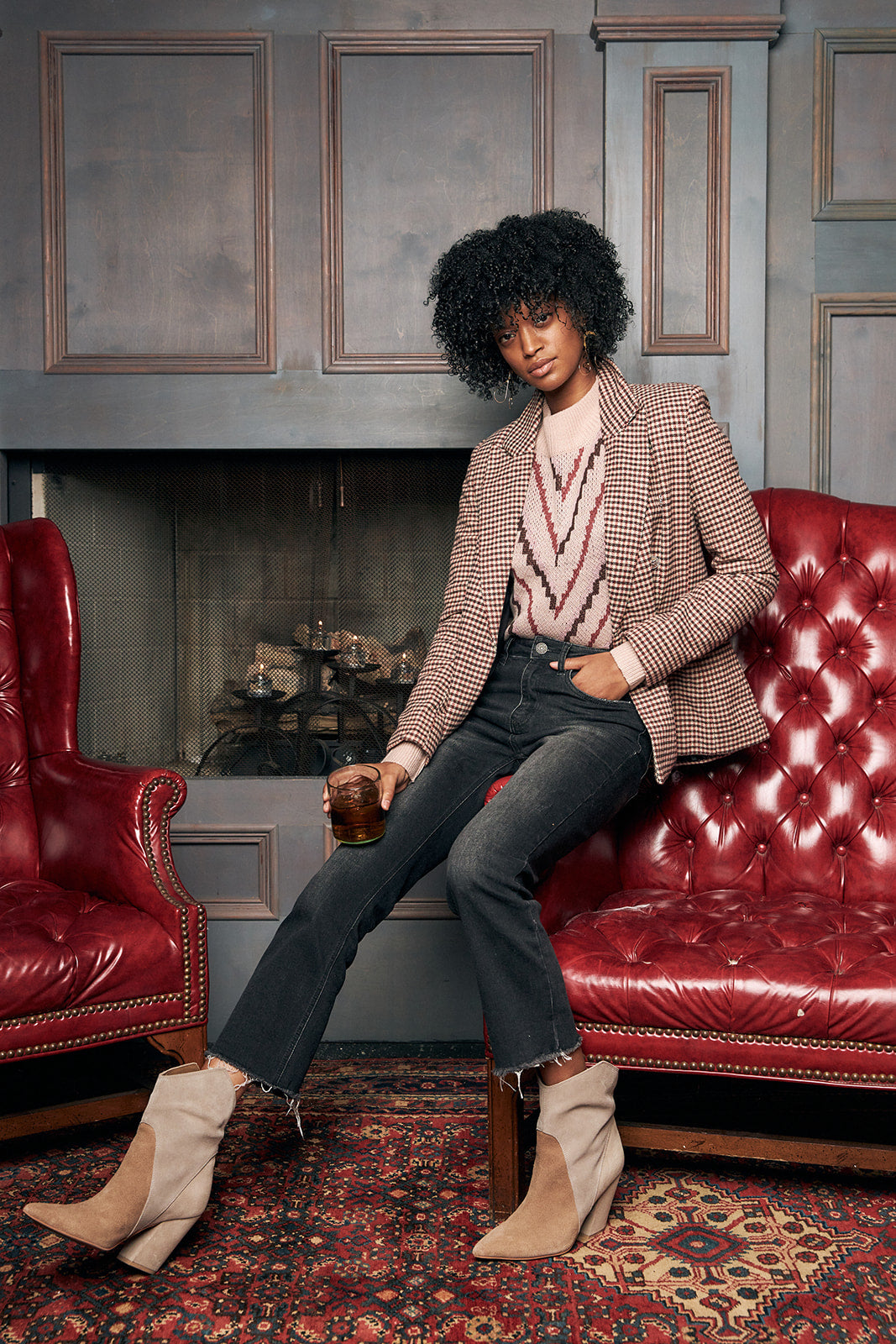 Lisa Plaid Blazer - fab'rik