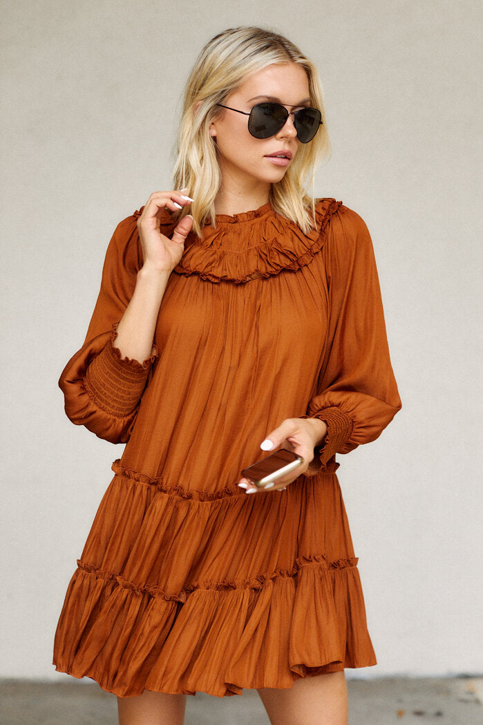 Moxy Ruffled Swing Dress - fab'rik