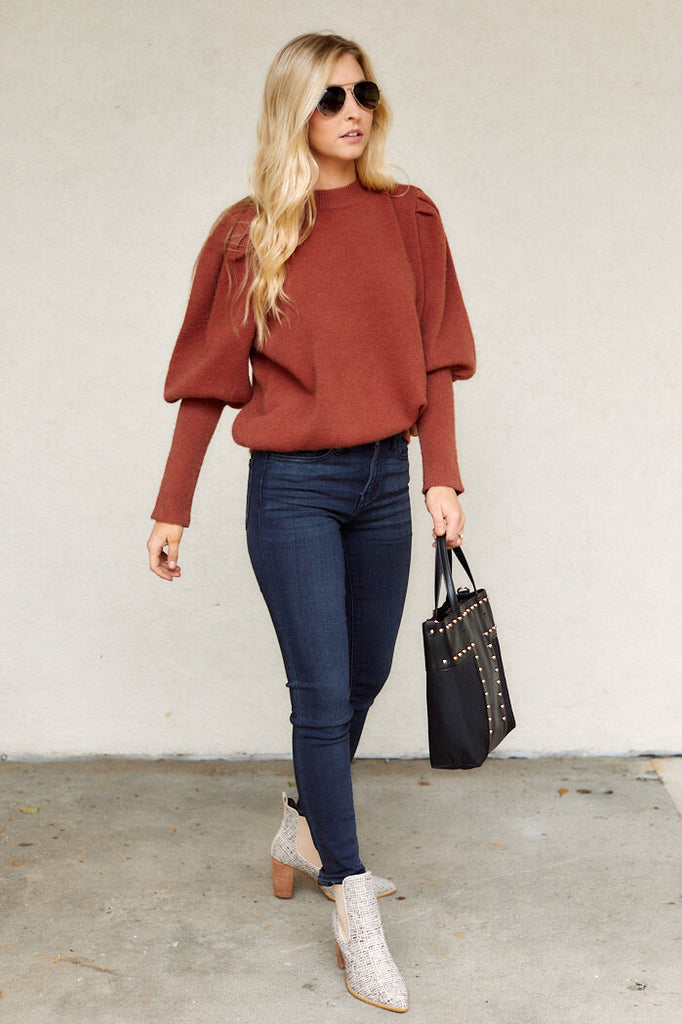 SALE - Stetson Puff Sleeve Sweater - fab'rik