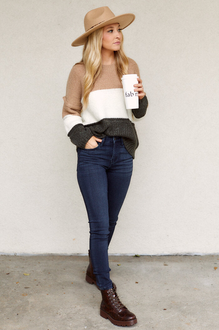 SALE - Anneta Colorblock Sweater - fab'rik