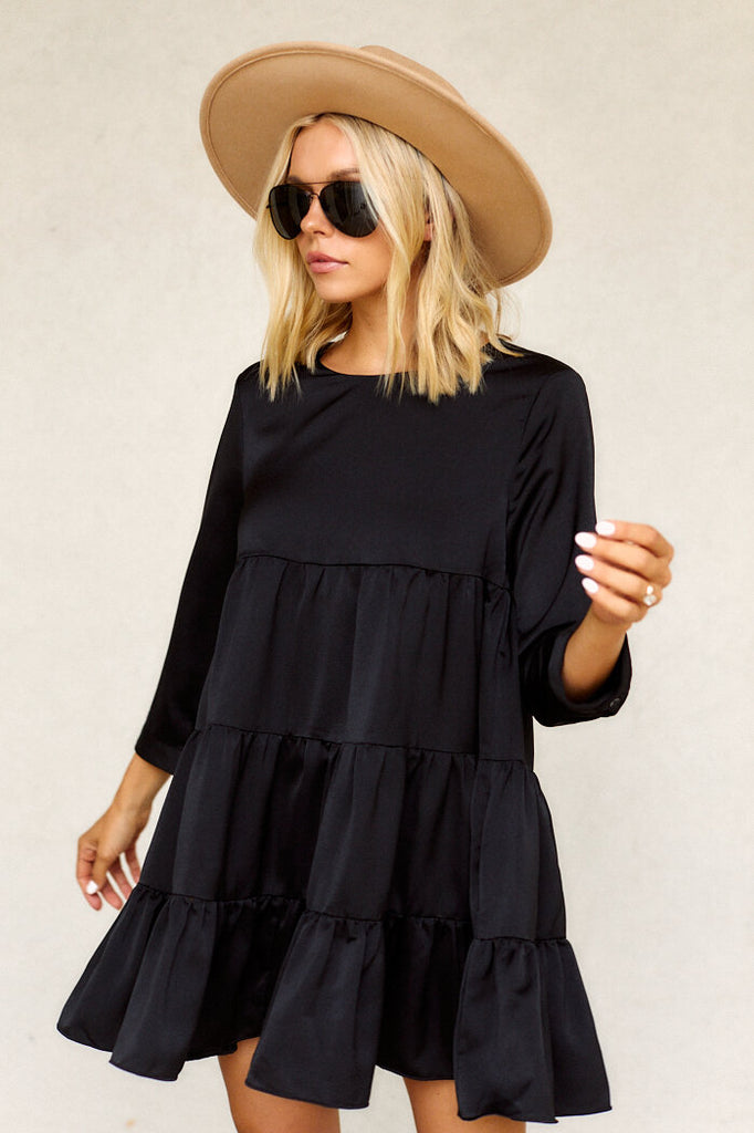 SALE - Noel Tiered Long Sleeve Dress - fab'rik