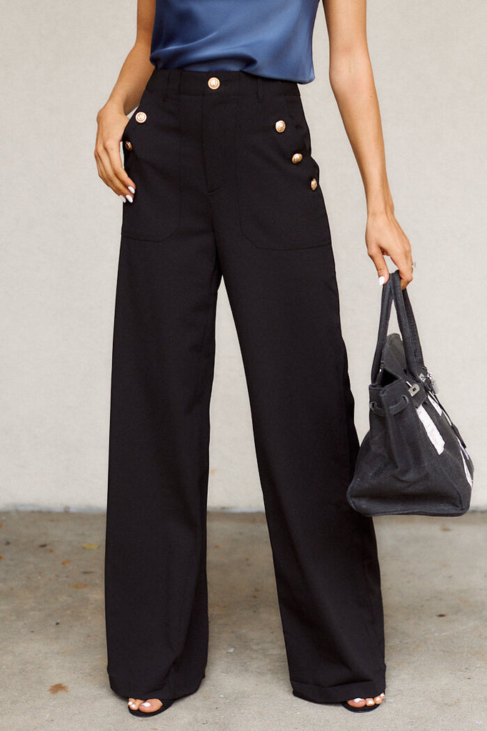 SALE - Bette High Waisted Wide Leg Pant - fab'rik