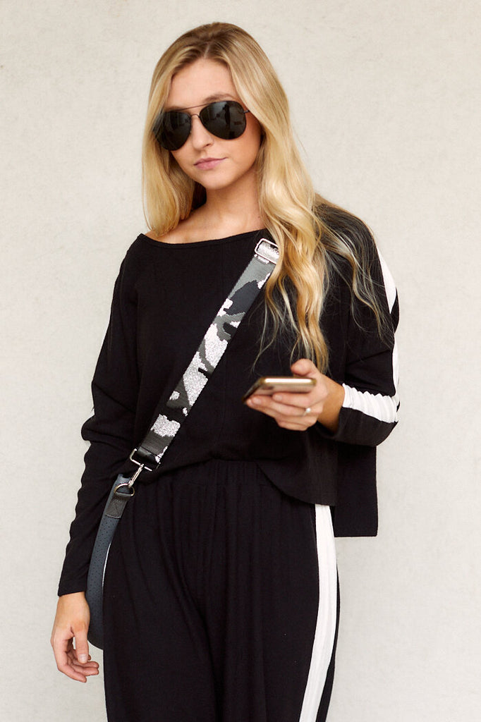 Slayton Track Stripe Knit Top - fab'rik