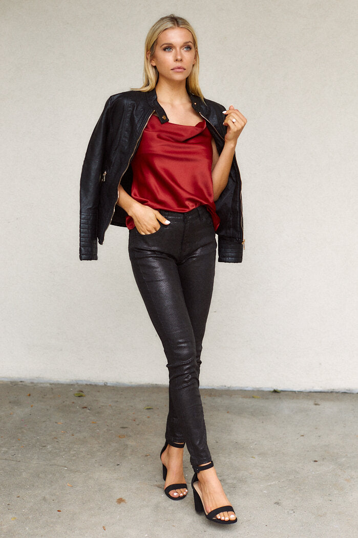 SALE - Asher Marie Snakeskin Jeans - fab'rik