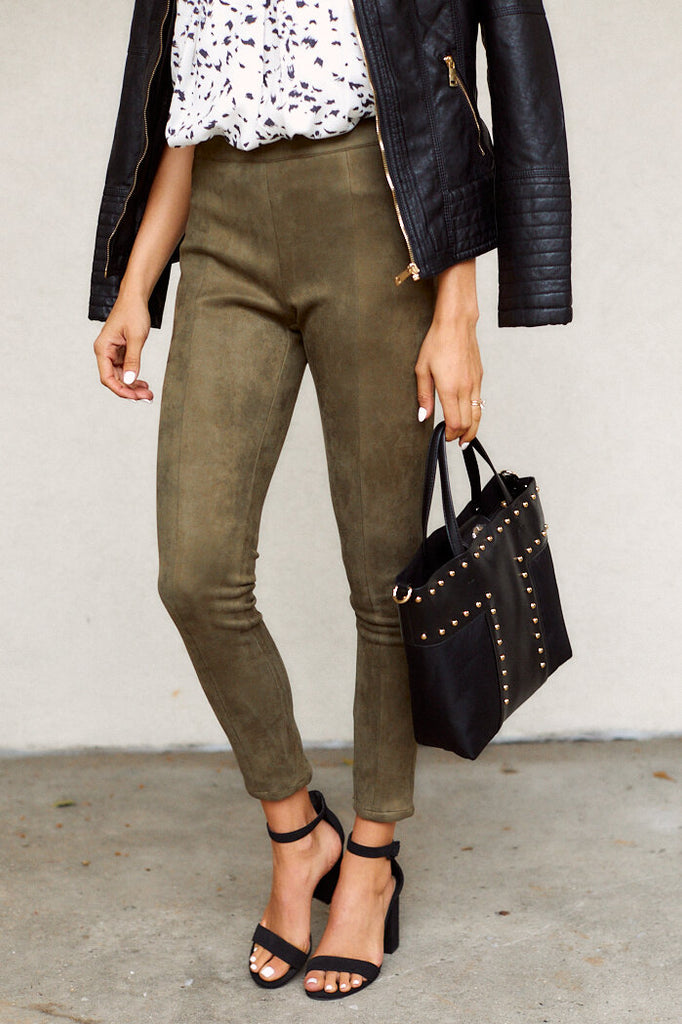 SALE - Pelham Faux Suede Legging - fab'rik