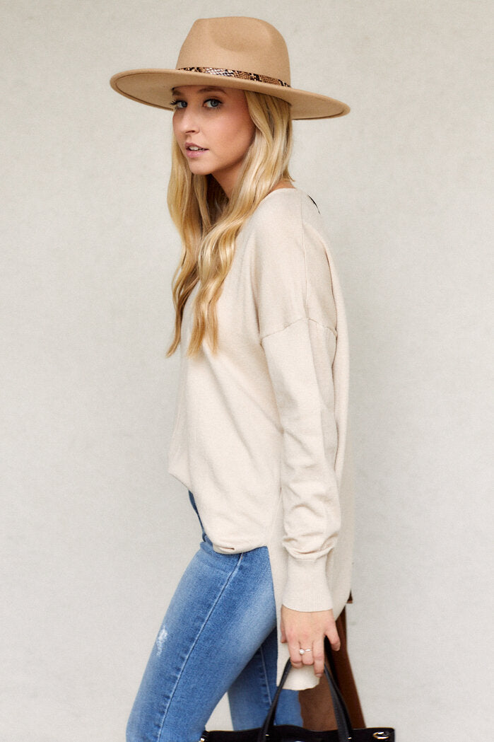 SALE - Melbourne V Neck Sweater - fab'rik