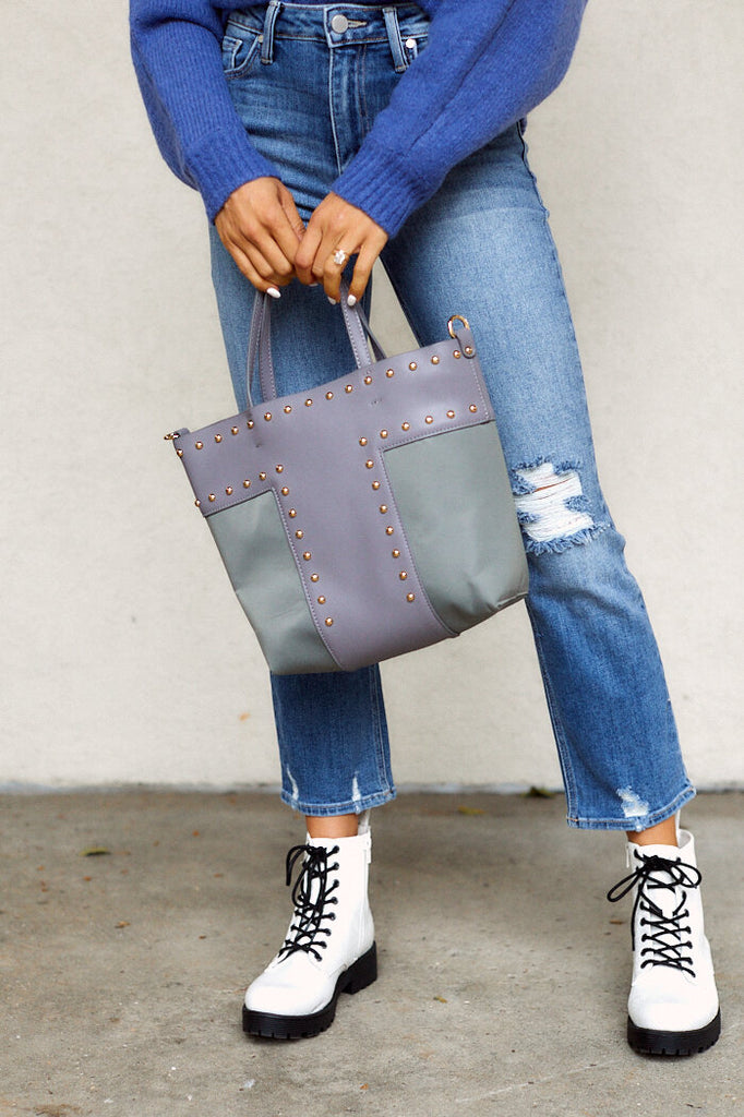 SALE - Chicago Studded Tote - fab'rik
