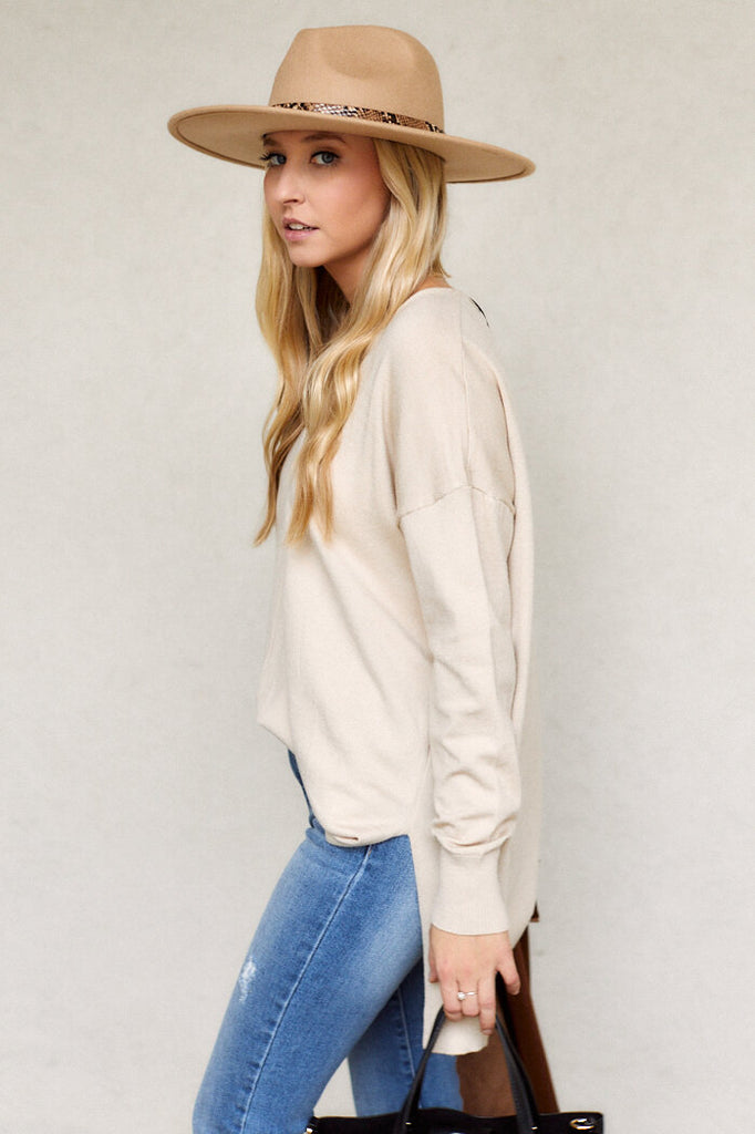 SALE - Melbourne V Neck Sweater - fab'rik