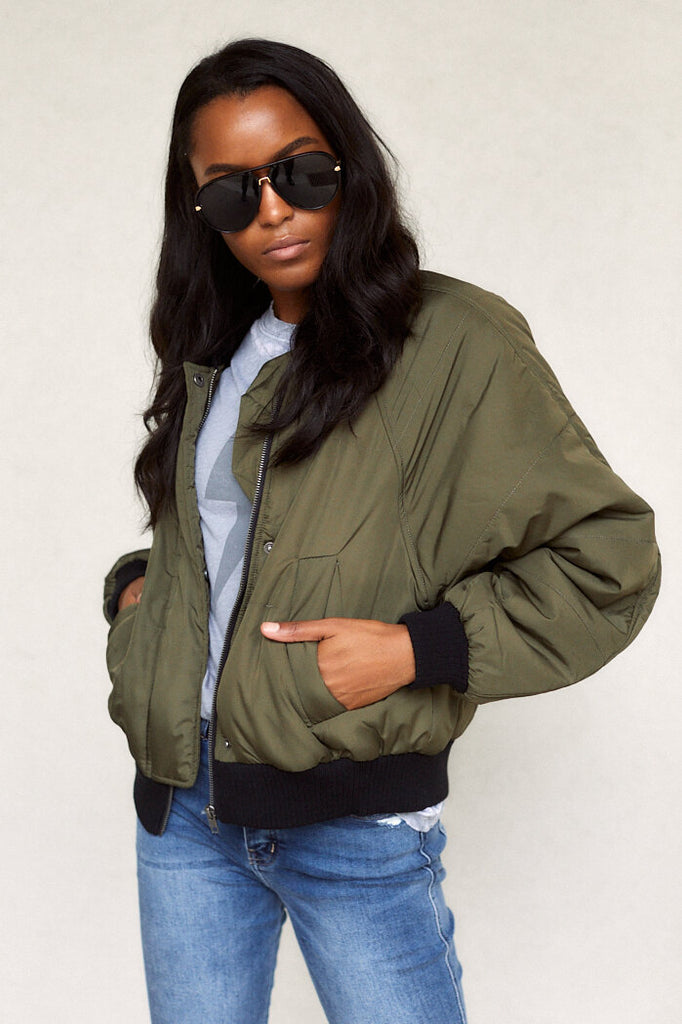SALE - Lottie Bomber Style Puffer Jacket - fab'rik