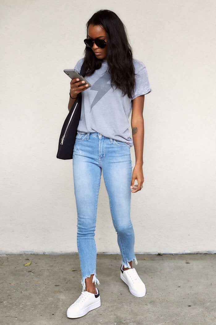 SALE - Adina Distressed Hem Skinny - fab'rik
