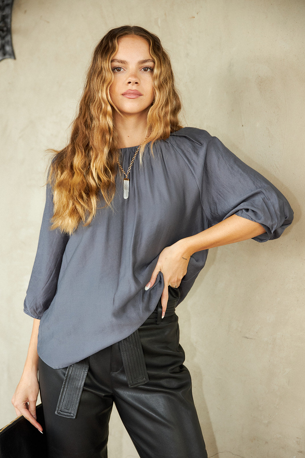 Larken Pleated Blouse - fab'rik
