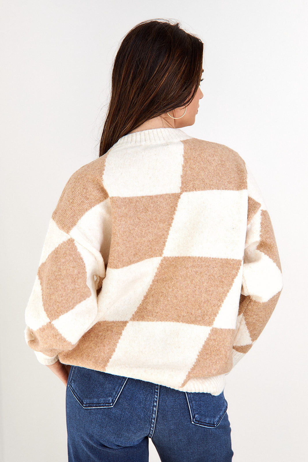 SALE - Sarelle Checked Sweater - fab'rik