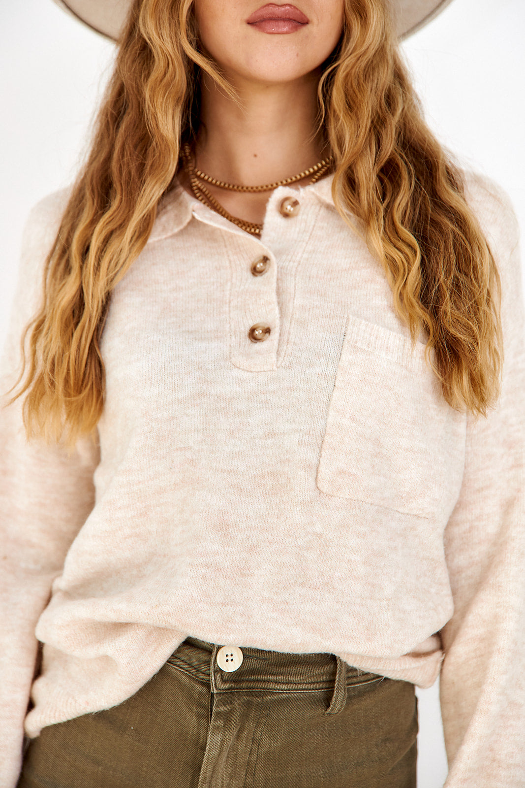 SALE - Zaya Collared Sweater - fab'rik