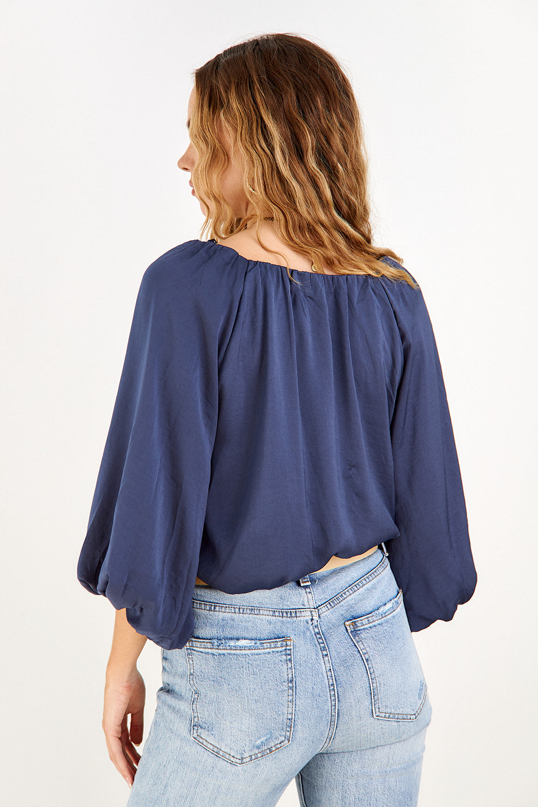 Rilla Twist Front Puff Sleeve Blouse - fab'rik