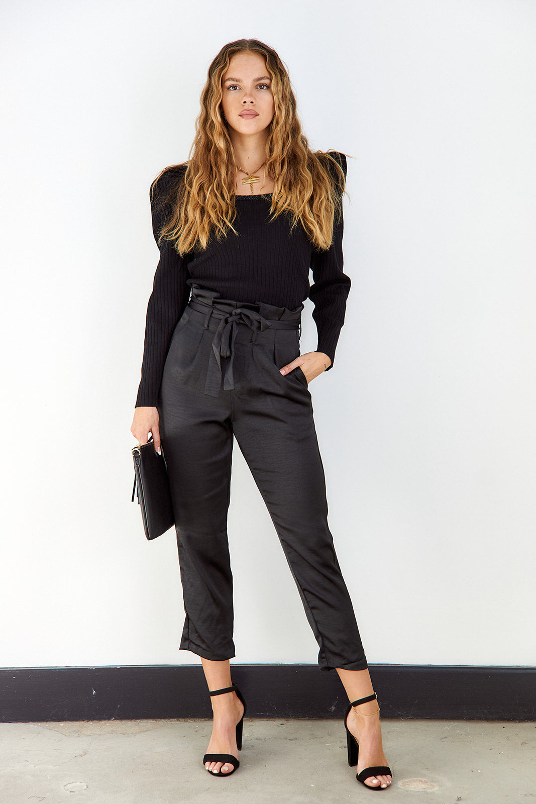 SALE - Devora Puff Sleeve Square Neck Sweater - fab'rik