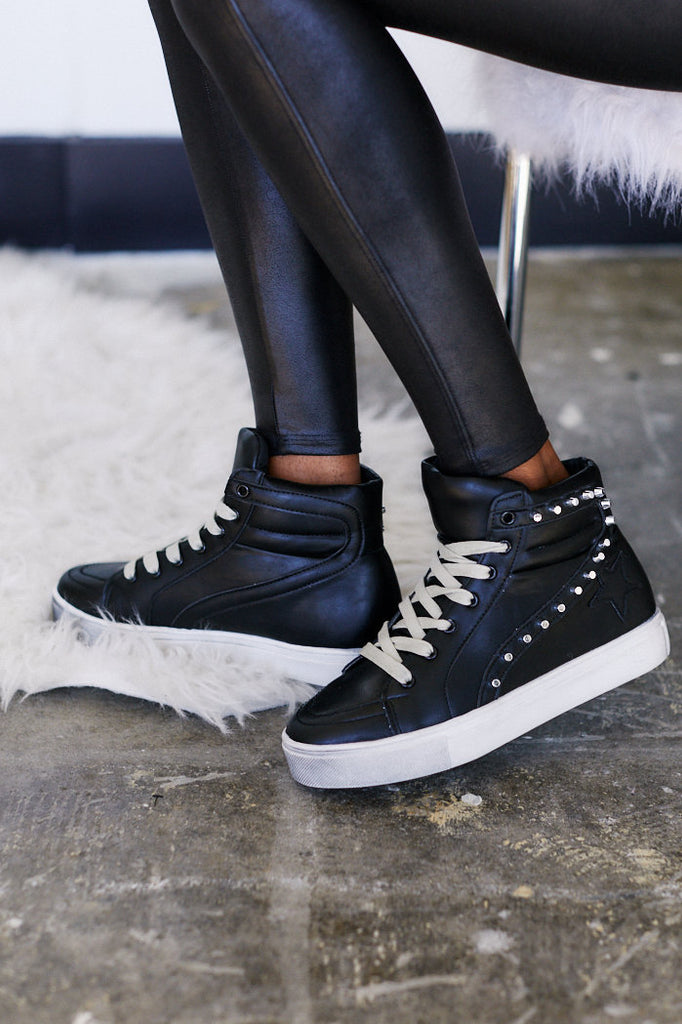 Teagan Studded Tennis Shoe - fab'rik