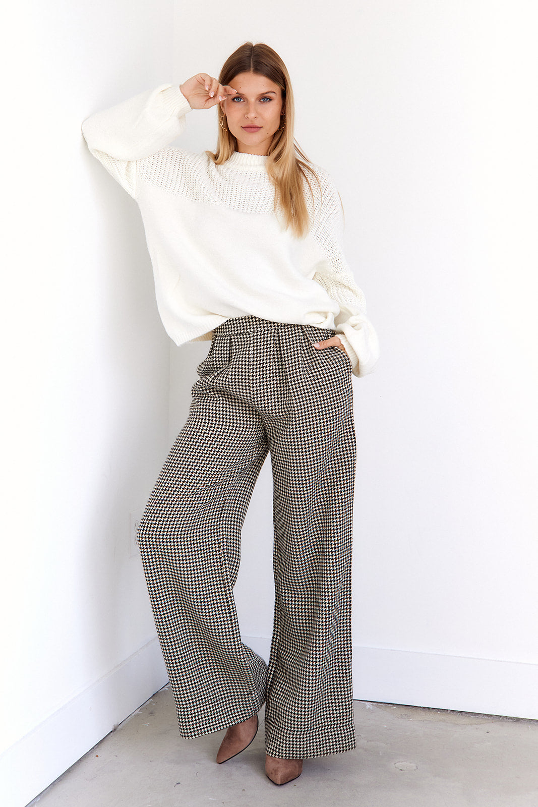 Cara Mixed Stitch Mock Neck Sweater - fab'rik