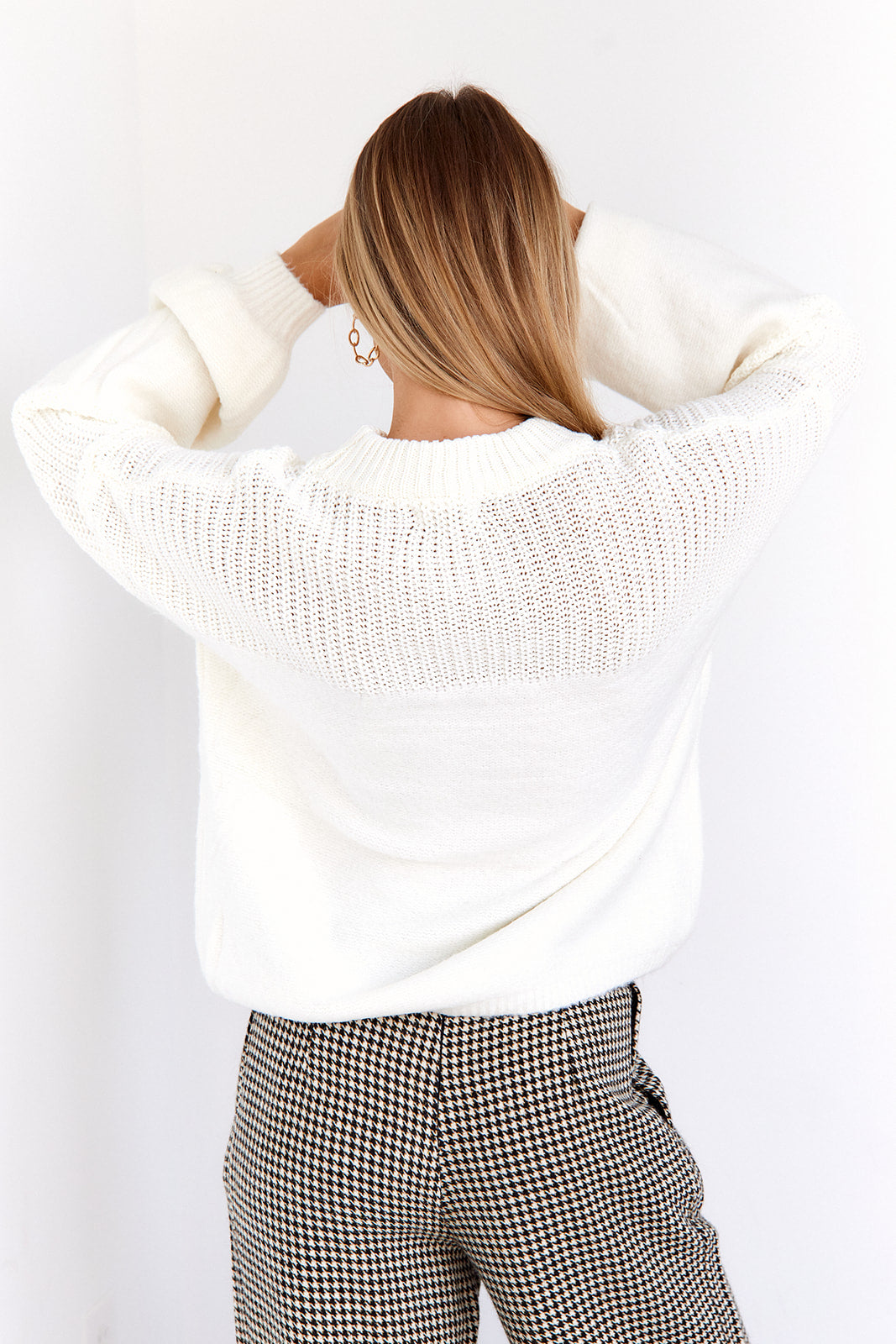 Cara Mixed Stitch Mock Neck Sweater - fab'rik