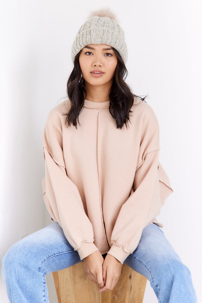 Nikki Exposed Seam Sweatshirt - fab'rik