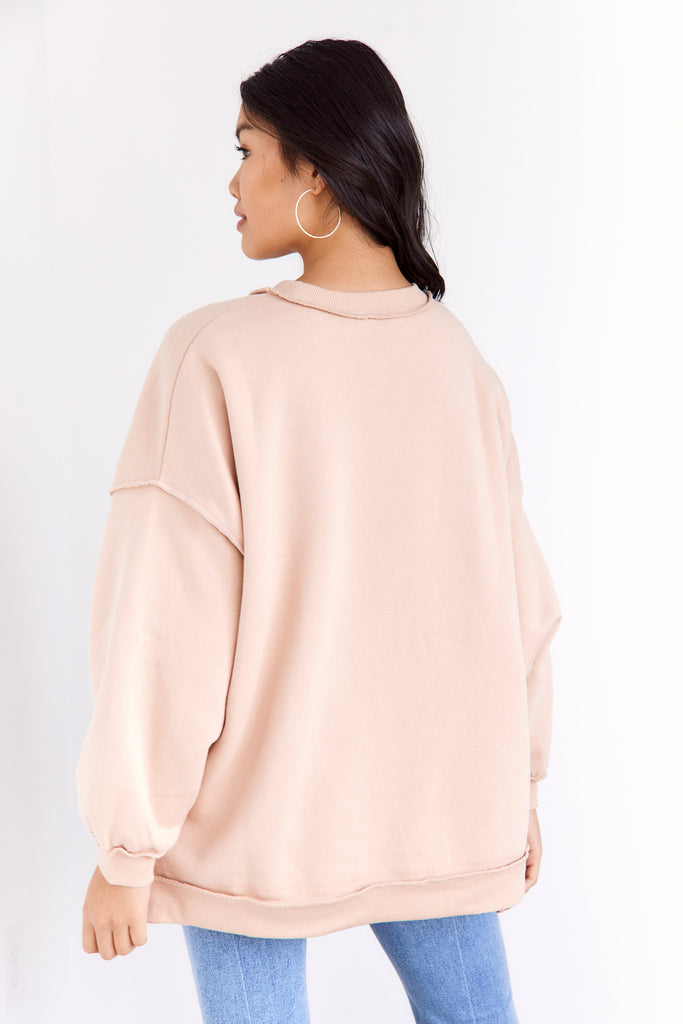 Nikki Exposed Seam Sweatshirt - fab'rik