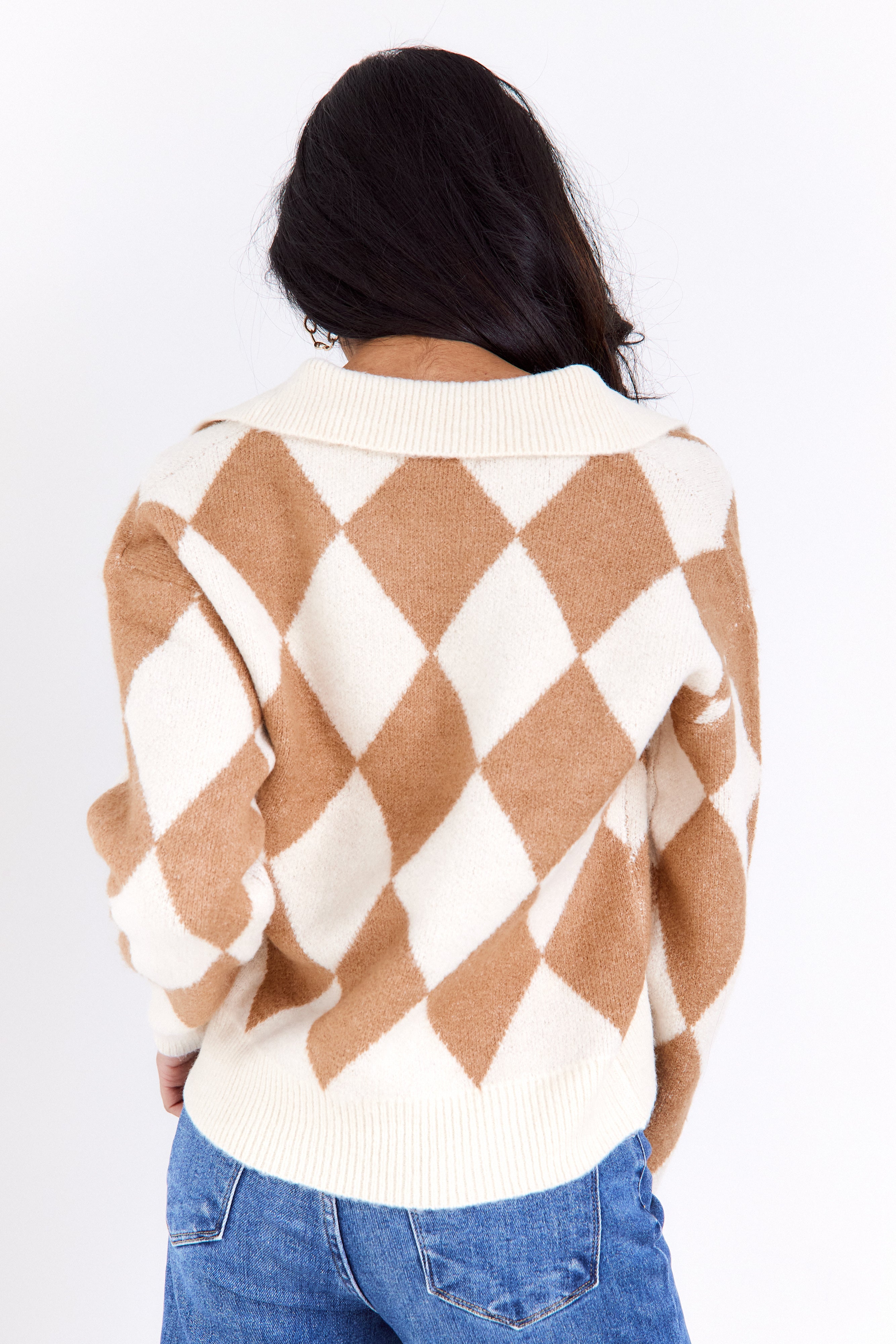 Logan Collared V Neck Sweater - fab'rik