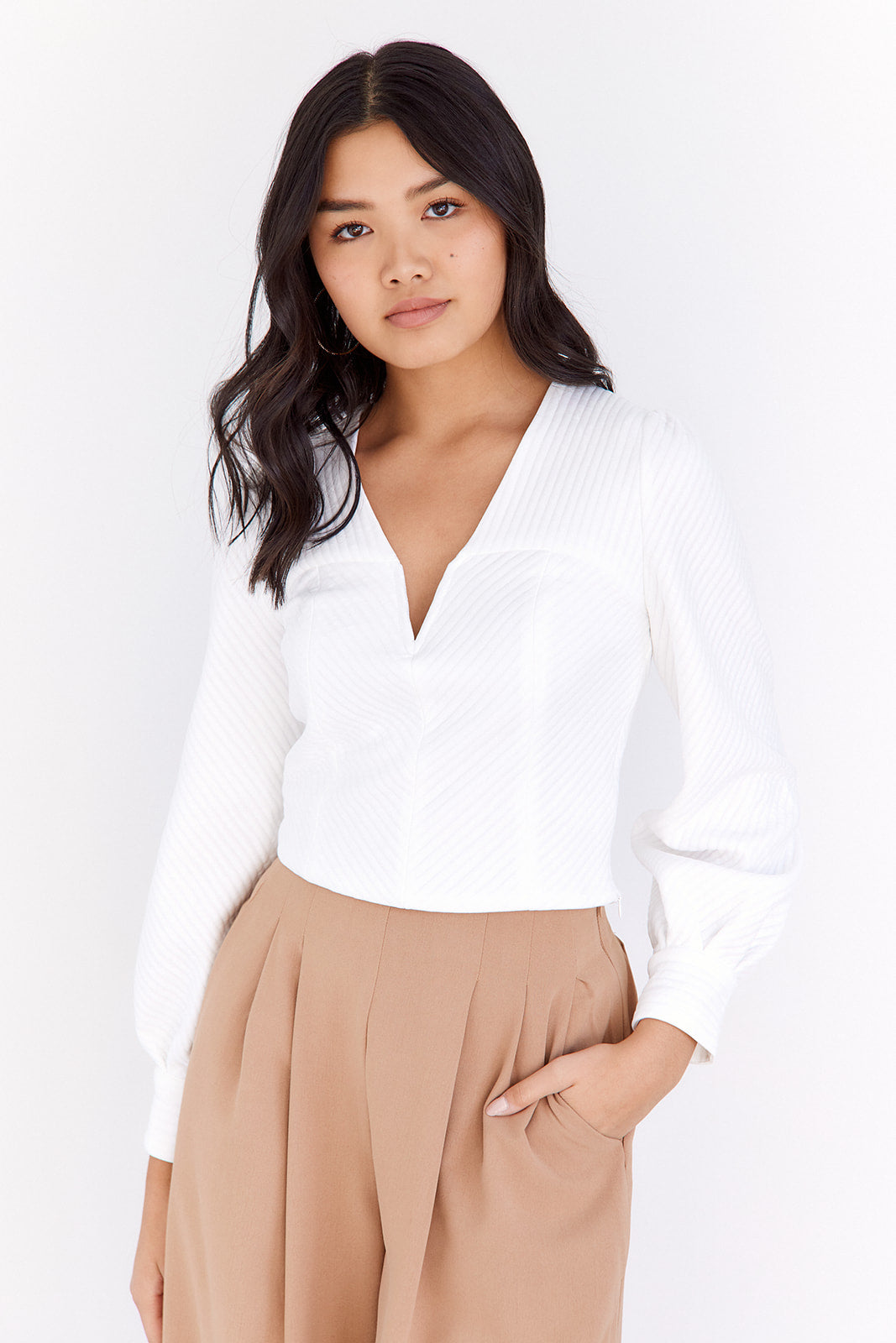 Eve Stripe Detail Top - fab'rik