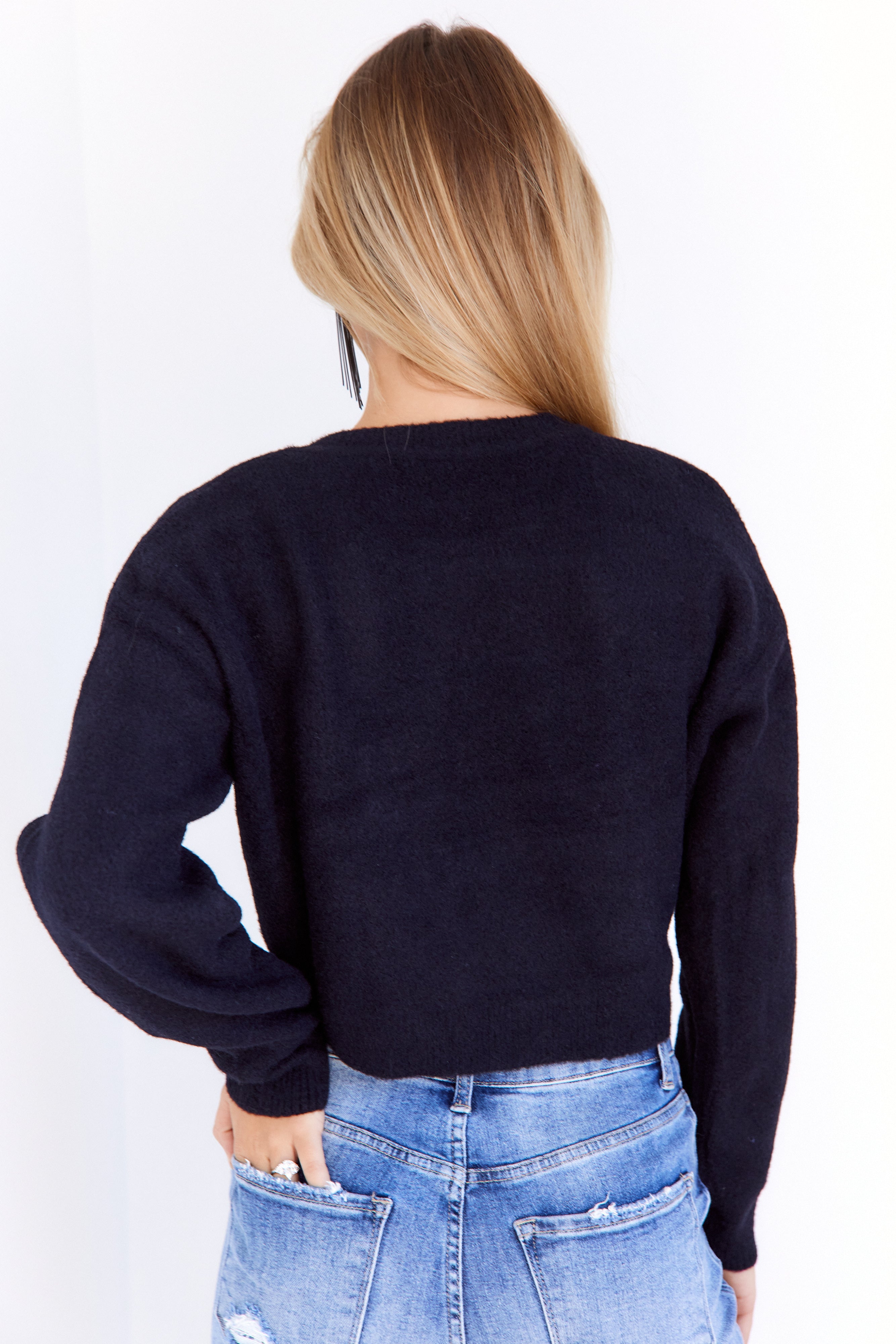 Zoey Crew Neck Cropped Sweater - fab'rik