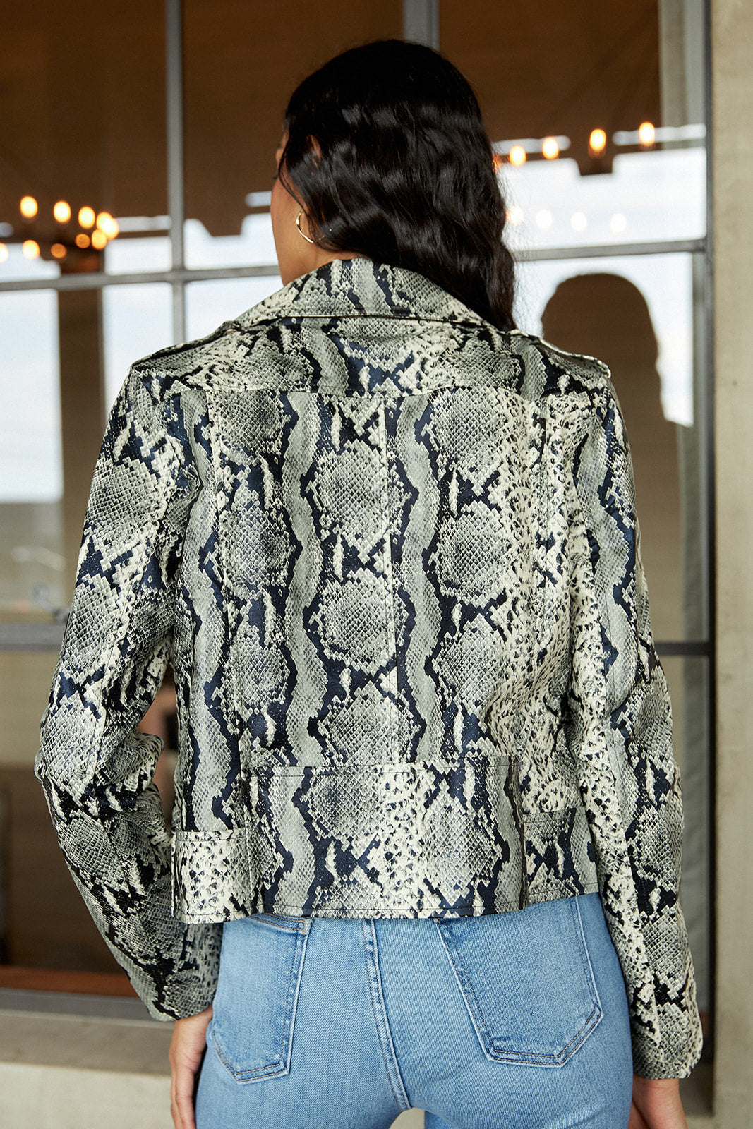 SALE - Alessandra Faux Snake Jacket - fab'rik