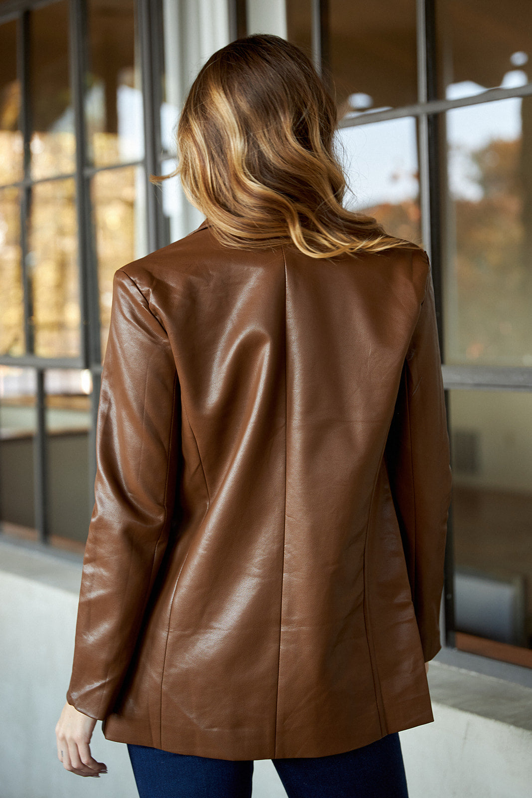 Parra Faux Leather Blazer - fab'rik