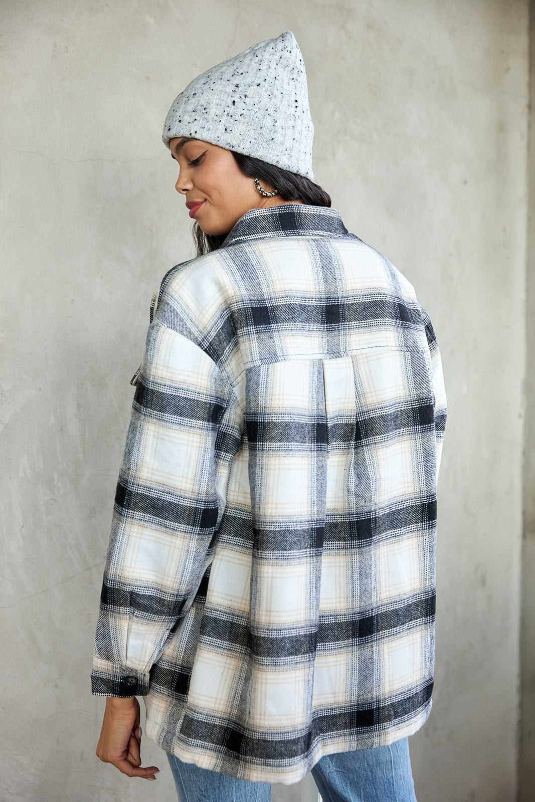 SALE - Sadie Fuzzy Lined Shacket - fab'rik