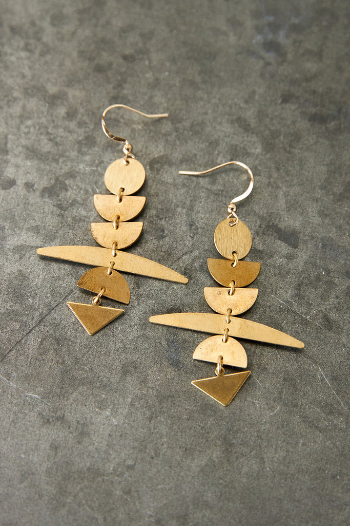 Fabulina x fab'rik Mica Brass Earrings - fab'rik