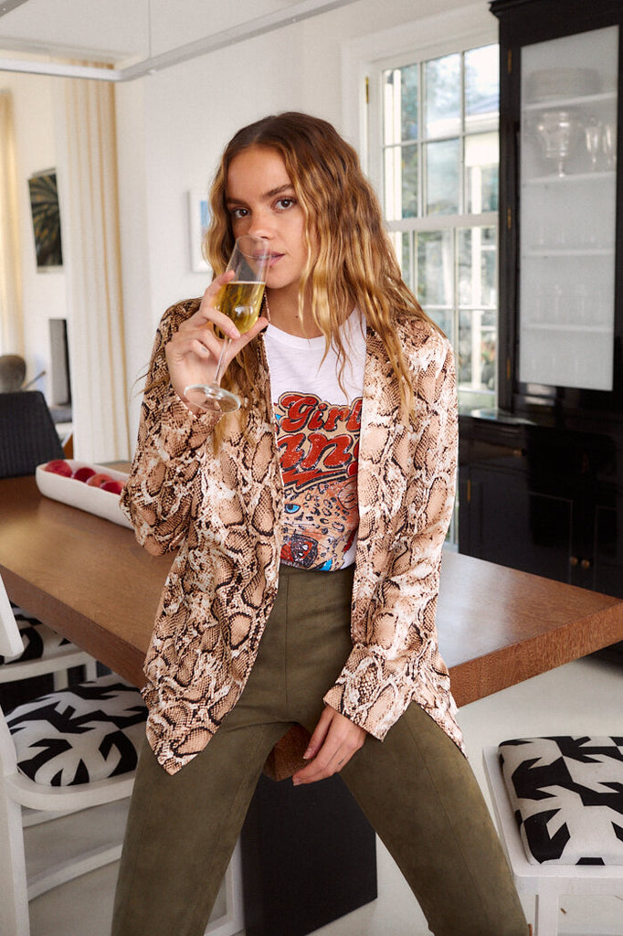 SALE - Nila Snake Print Blazer - fab'rik