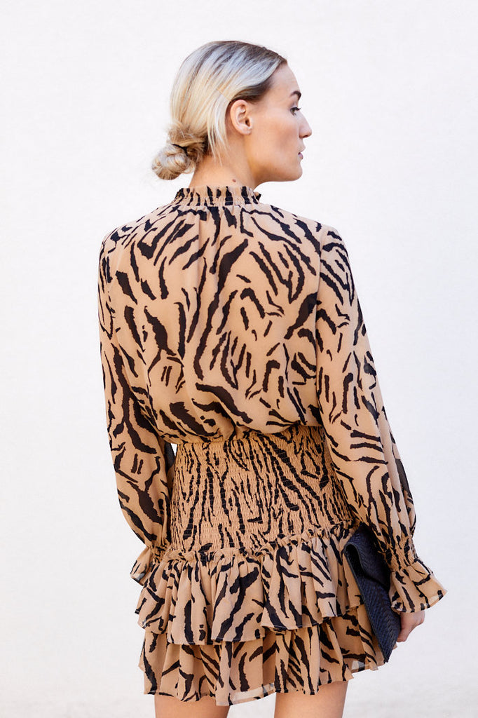Lucca Long Sleeve Smocked Dress - fab'rik