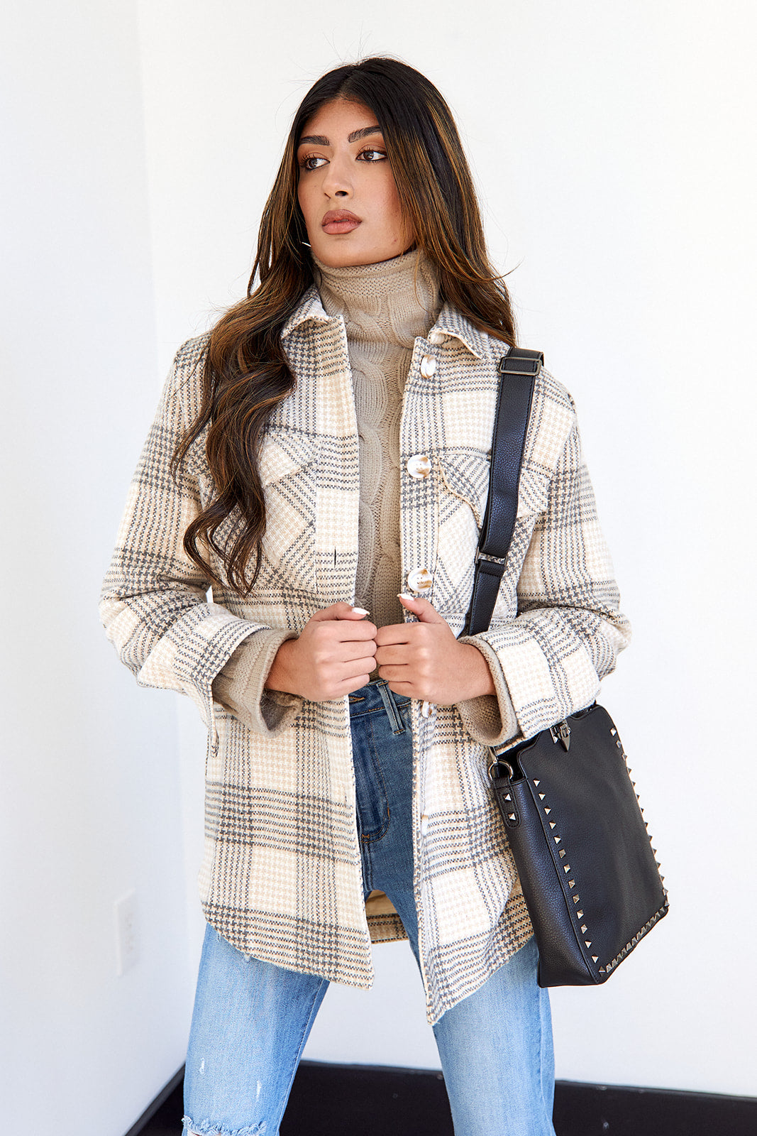 Malena Oversized Plaid Shirt - fab'rik