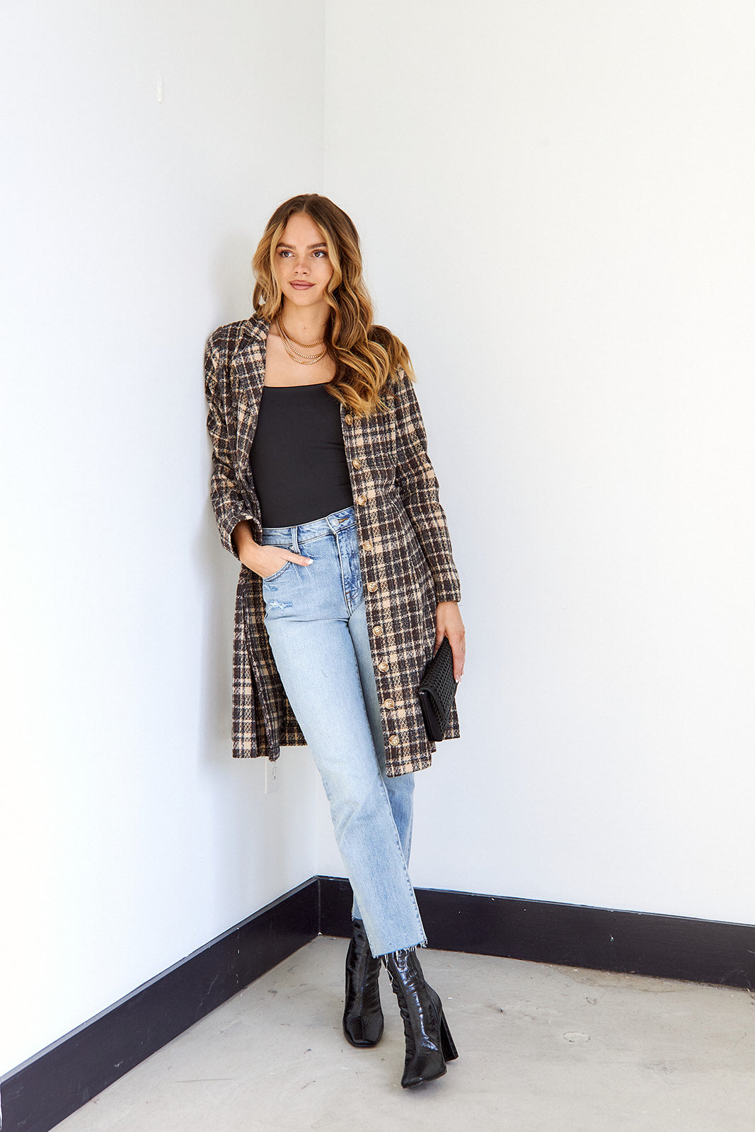 SALE - Connie Plaid Coat - fab'rik