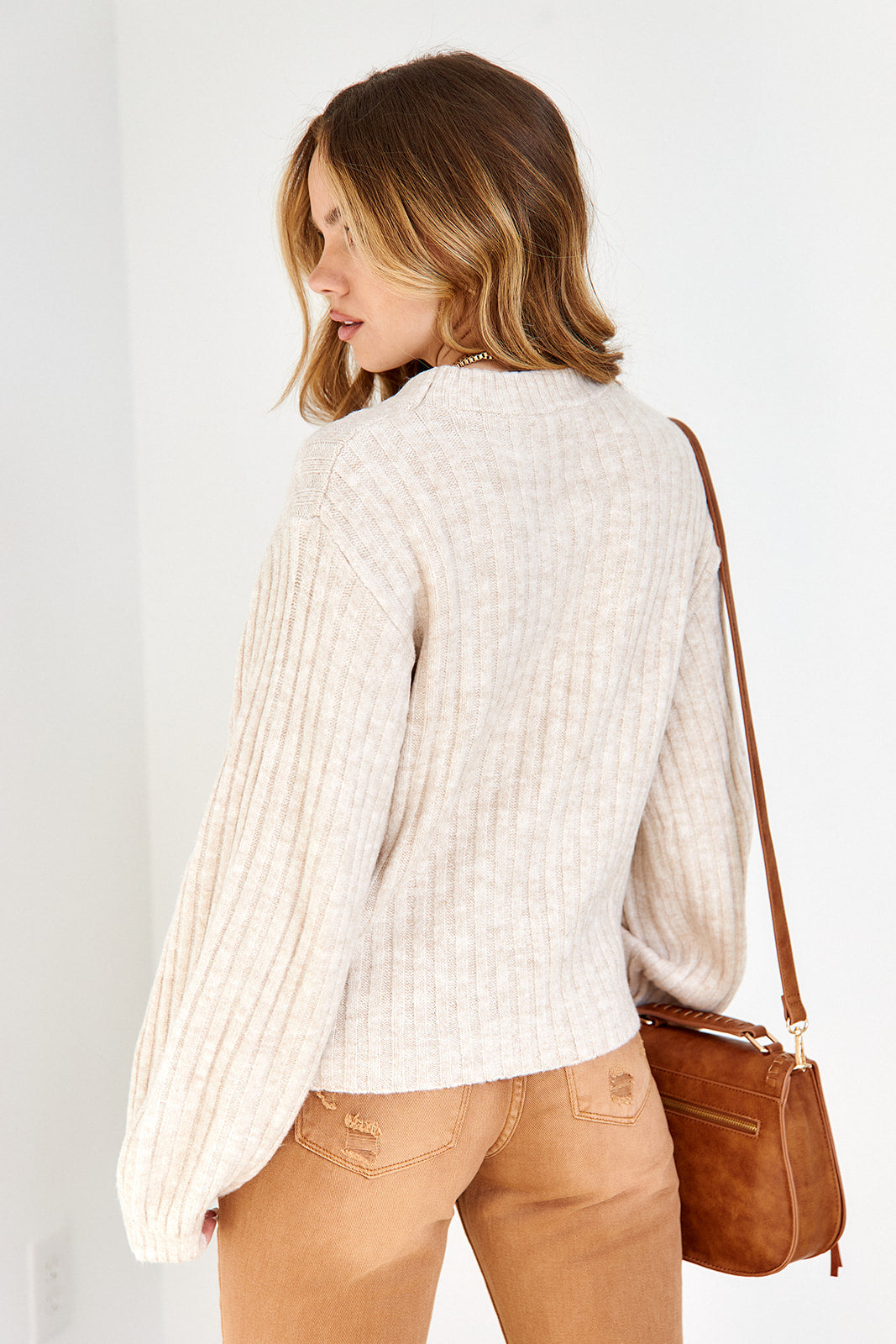 SALE - Greyton Ribbed Crop Sweater - fab'rik