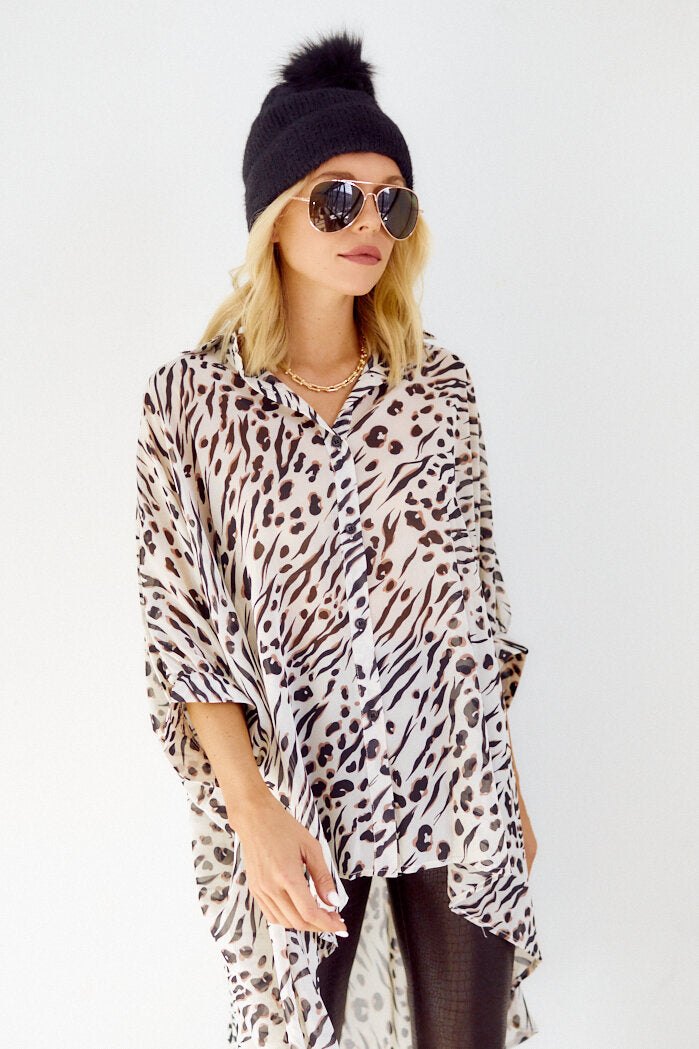 SALE - Merelette Animal Print Tunic - fab'rik