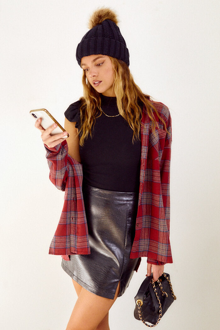 SALE - Crista Plaid Button Down Shirt - fab'rik
