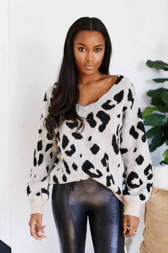 Nadia Leopard Print Sweater - fab'rik
