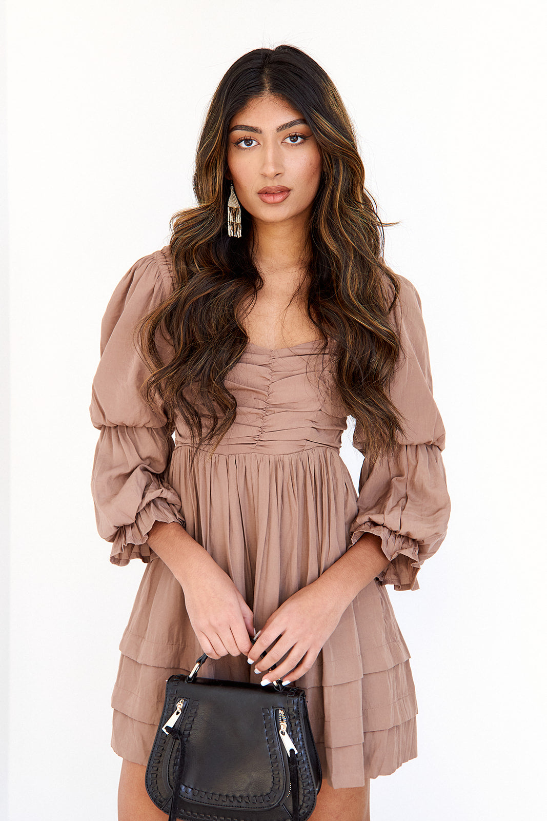 SALE - Pheonix Puff Sleeve Babydoll Dress - fab'rik