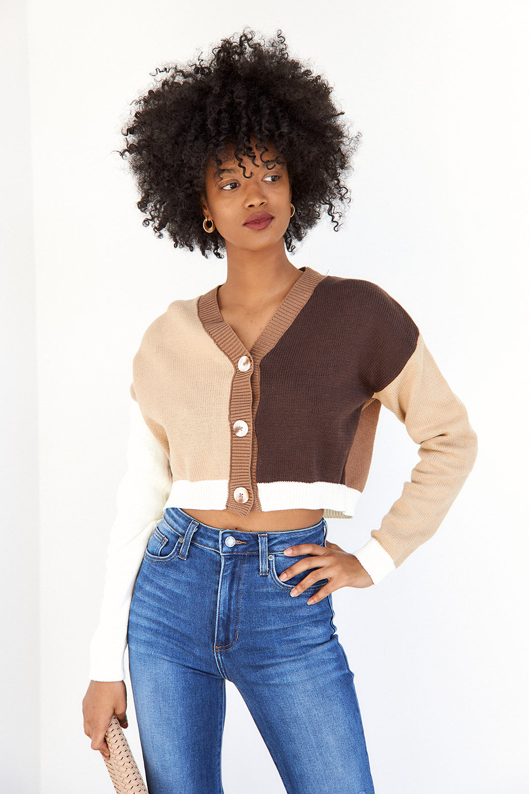 SALE - Santina Color Block Cardigan - fab'rik