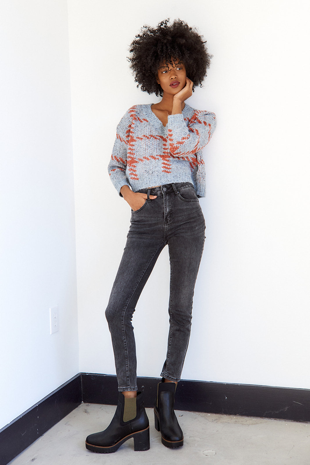 SALE - Crawford Stitch Pattern Sweater - fab'rik